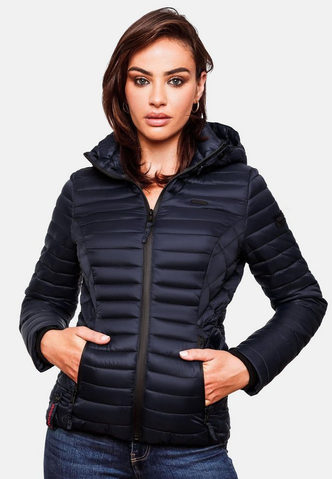 Marikoo Steppjacke Samtpfote ultraleichte Übergangsjacke mit Kapuze – Bild 4 von 5