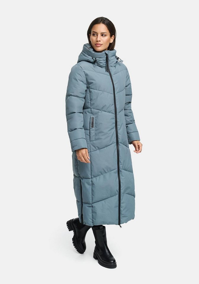 Marikoo Winterjacke Firella extra lange Passform mit seitlichen Schlitzen – Bild 3 von 5