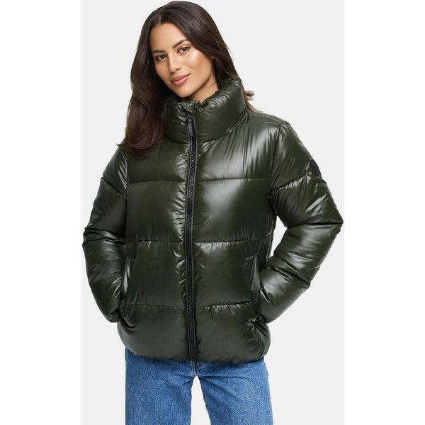 Marikoo Winterjacke Hazalee mit leicht gläzendem Obermaterial und hohem Kragen