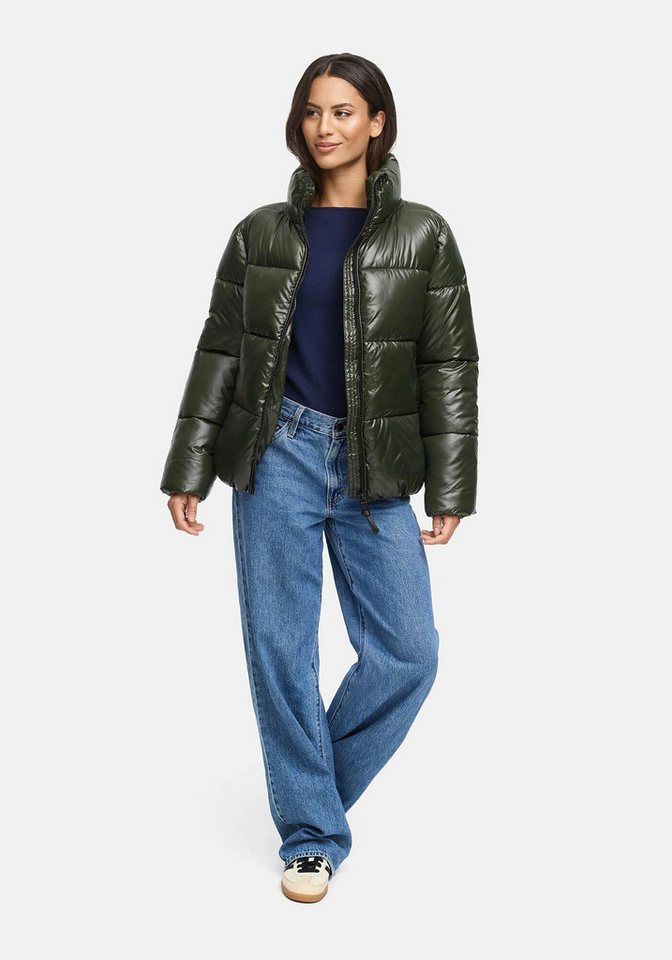 Marikoo Winterjacke Hazalee mit leicht gläzendem Obermaterial und hohem Kragen – Bild 3 von 5