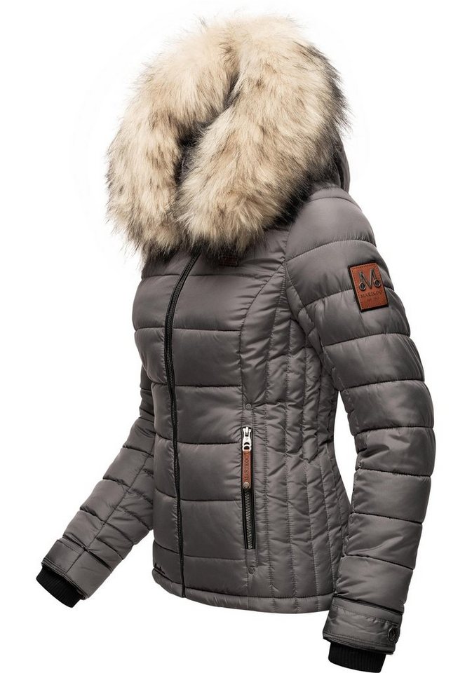 Marikoo Winterjacke Lerikaa Winter Steppjacke mit abnehmbarem Kunstfell – Bild 2 von 5