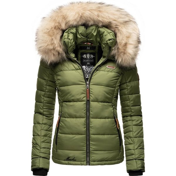 Marikoo Winterjacke Lerikaa Winter Steppjacke mit abnehmbarem Kunstfell