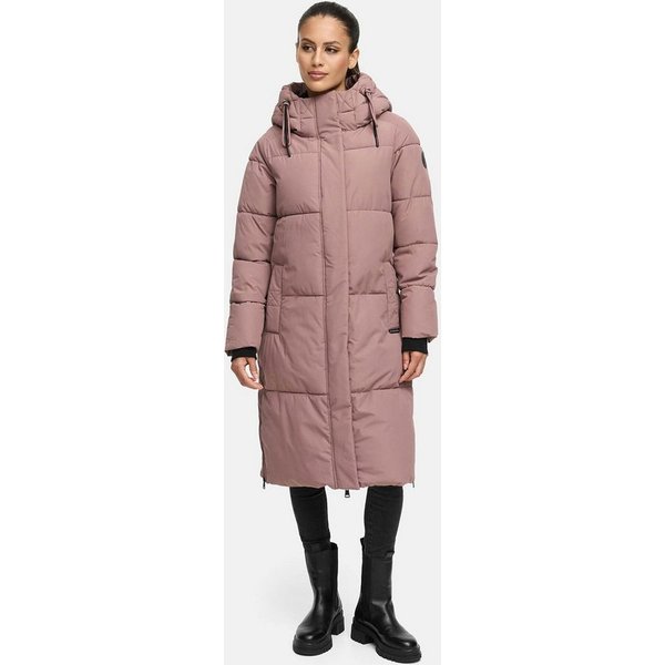 Marikoo Winterjacke Michikoo Extra langer Schnitt mit seitlichen Gehschlitzen