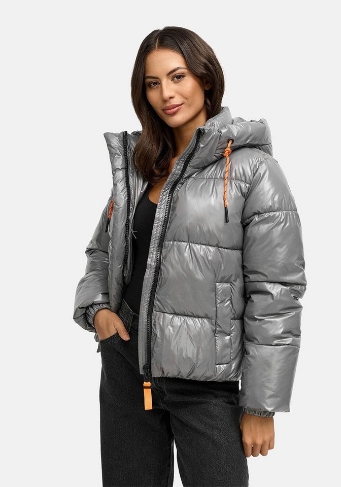 Marikoo Winterjacke Skyraa Leicht glänzendes Obermaterial mit moderner Steppung – Bild 3 von 5