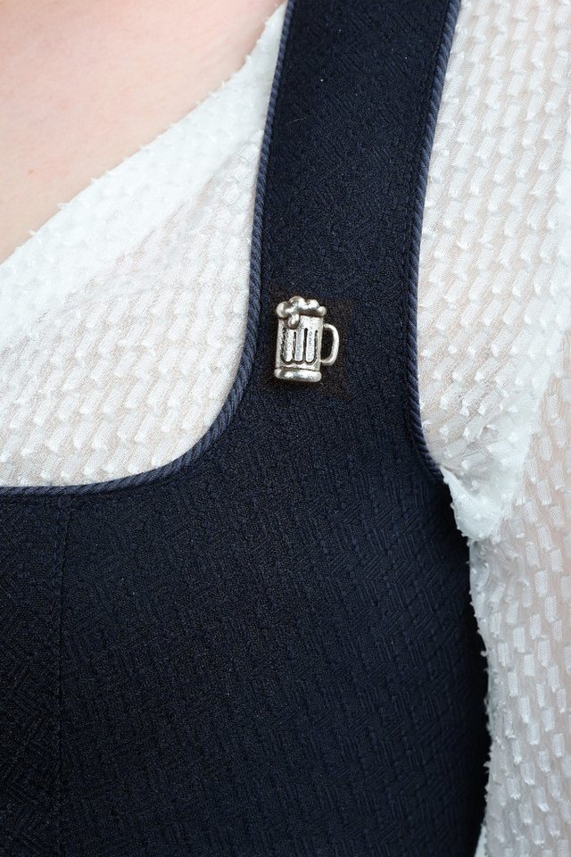 MarJo Brosche Ansteck-Pin - BIER - altsilber, altgold – Bild 2 von 4
