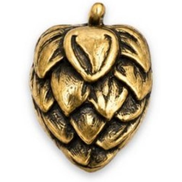 MarJo Brosche Ansteck-Pin - HOPFENDOLDE - altsilber, altgold