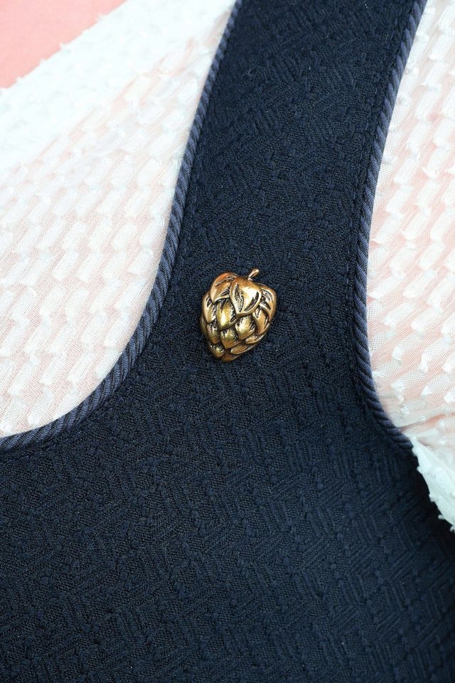 MarJo Brosche Ansteck-Pin - HOPFENDOLDE - altsilber, altgold – Bild 2 von 4