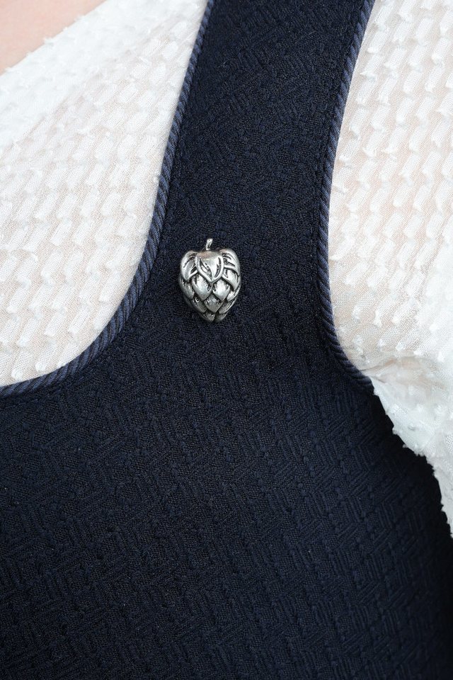 MarJo Brosche Ansteck-Pin - HOPFENDOLDE - altsilber, altgold – Bild 2 von 4