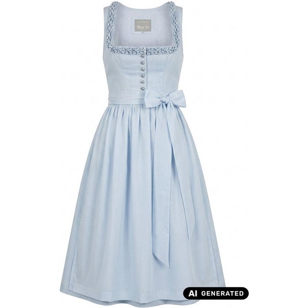 MarJo Dirndl Dirndl Blue Belle 70cm Länge hellblau