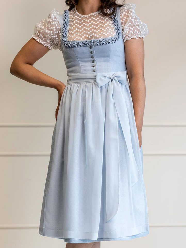MarJo Dirndl Dirndl Blue Belle 70cm Länge hellblau – Bild 2 von 4