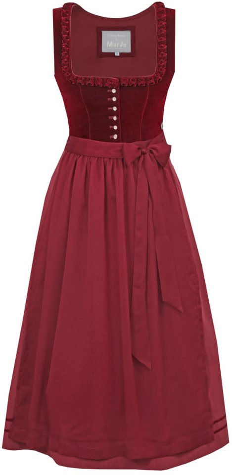 MarJo Dirndl Dirndl Cherry Chante 70cm Länge weinrot – Bild 2 von 3