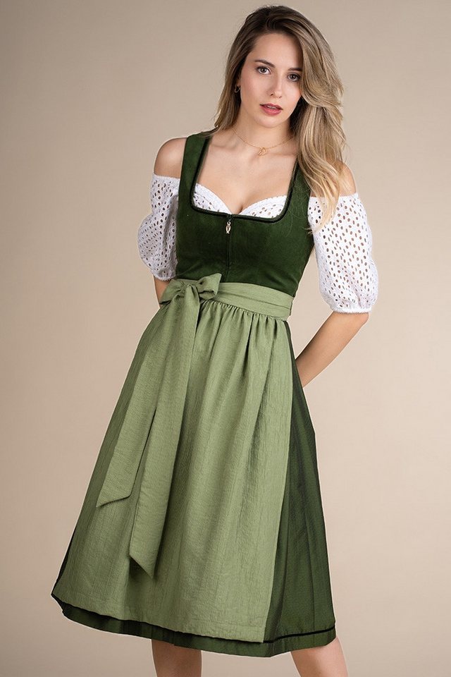 MarJo Dirndl Cord Dirndl 2tlg. - LANGENSTEIN - flaschengrün – Bild 2 von 5