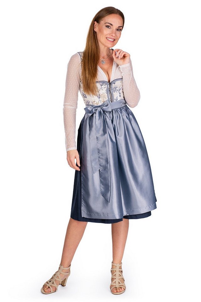 MarJo Dirndl Midi Dirndl 2tlg. - BEA - vanilla/navy/light denim – Bild 4 von 5
