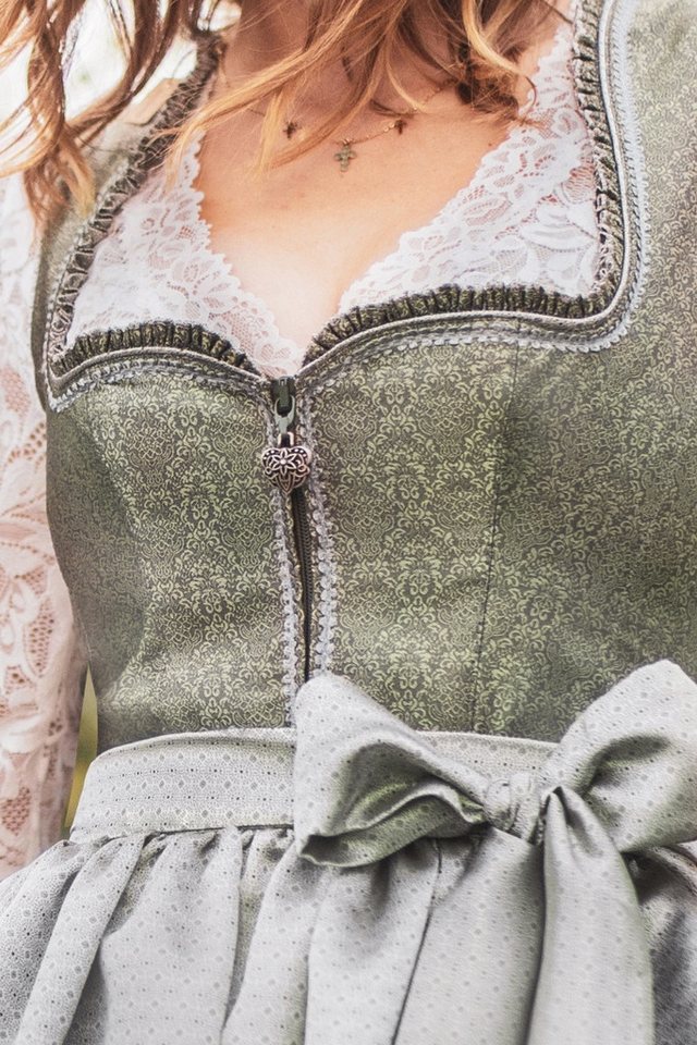 MarJo Dirndl Midi Dirndl 2tlg. - ELUISA - moos/silbergrau – Bild 2 von 5