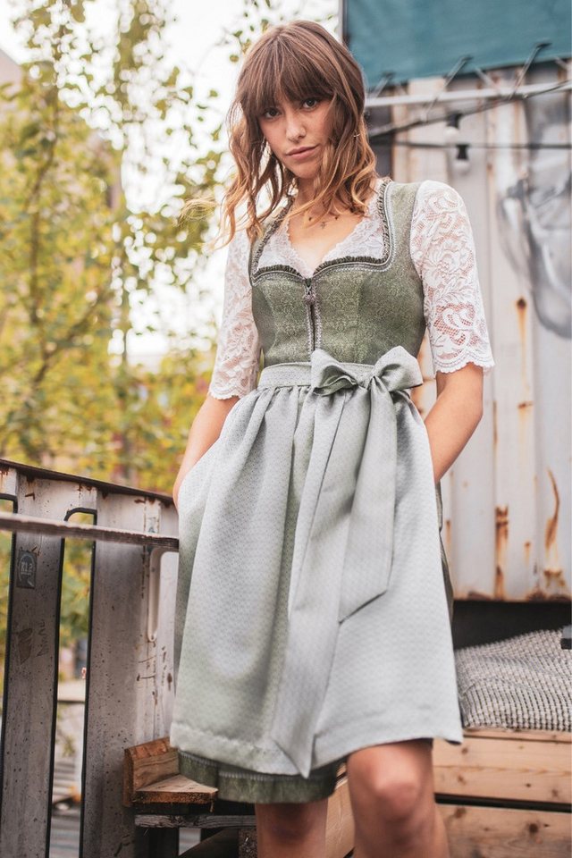 MarJo Dirndl Midi Dirndl 2tlg. - ELUISA - moos/silbergrau – Bild 3 von 5