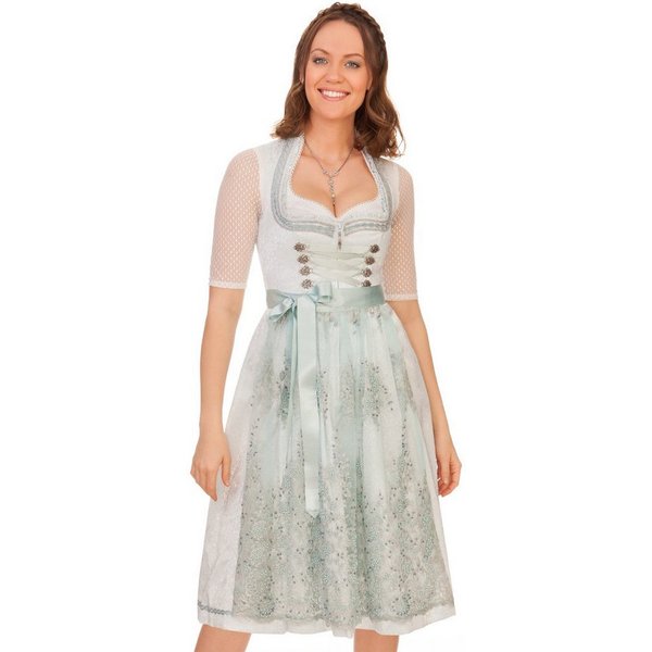 MarJo Dirndl Midi Dirndl 2tlg. - GULIA - eisblau