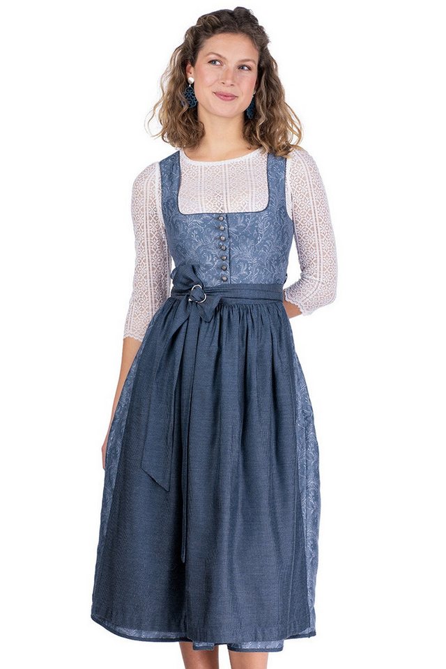 MarJo Dirndl Midi Dirndl 2tlg. - JOSEPHINE - blaugrau – Bild 2 von 5