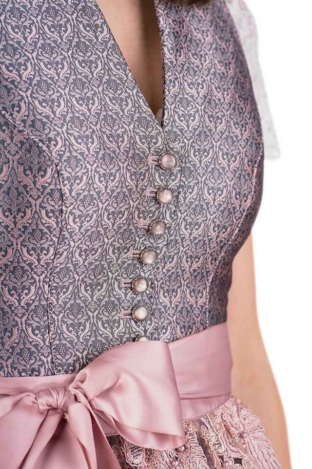 MarJo Dirndl Midi Dirndl 2tlg. - KIM - anthrazit/altrosa – Bild 2 von 5