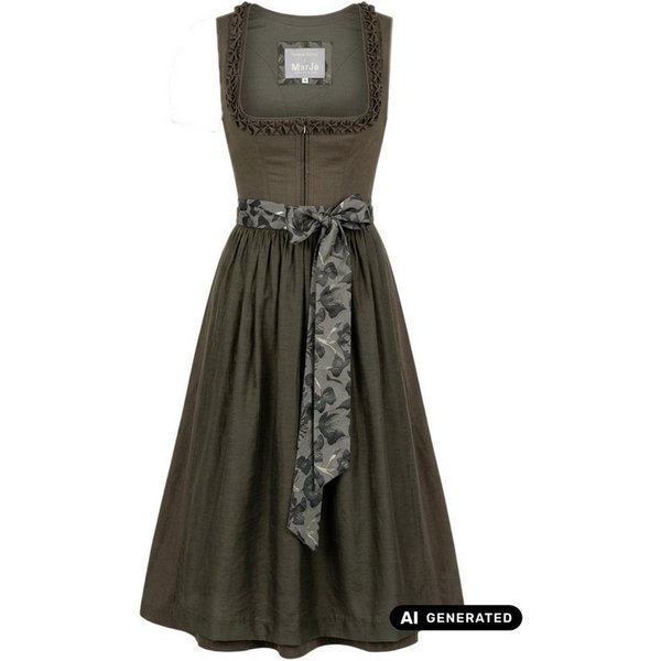 MarJo Dirndl Dirndl Olive Aura 70cm Länge olive