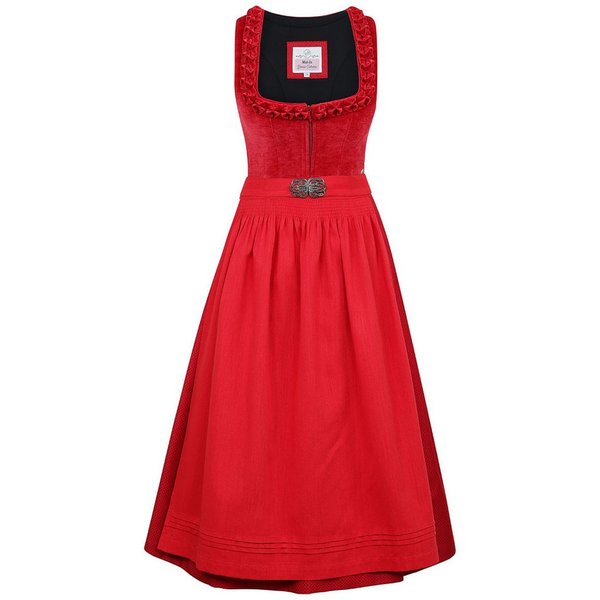 MarJo Dirndl Dirndl Polling 75cm Länge feuerrot