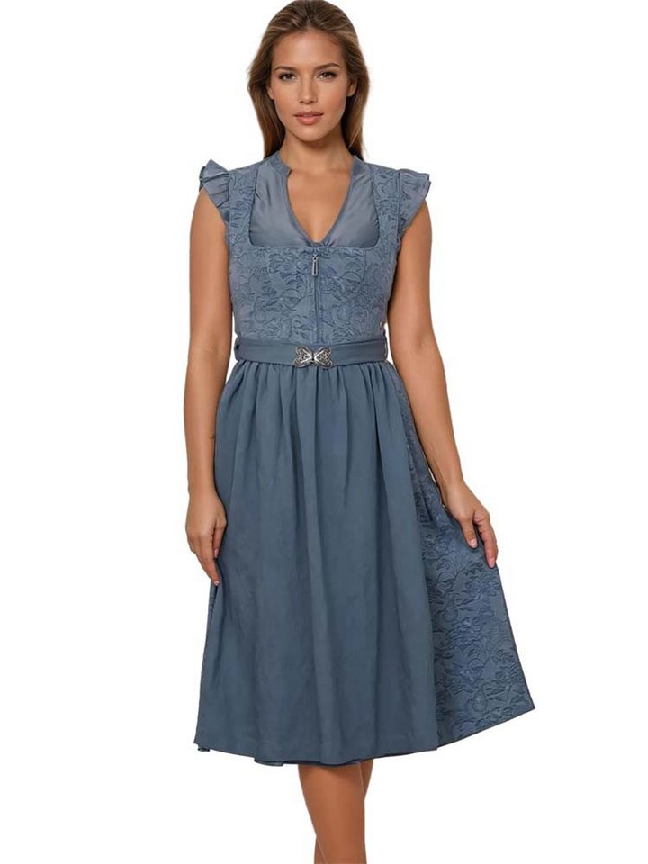 MarJo Dirndl Dirndl Rettenbach 70cm Länge taubenblau – Bild 2 von 5