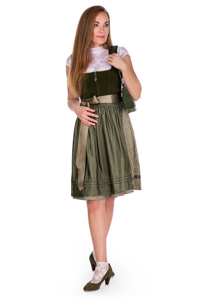 MarJo Dirndl Samt Dirndl 2tlg. - CLARA - moos/oliv – Bild 4 von 5