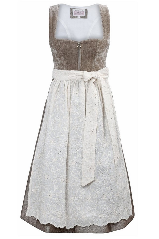 MarJo Dirndl Samt Dirndl 2tlg. - EIDENBERG - teak/seidenweiß – Bild 5 von 5