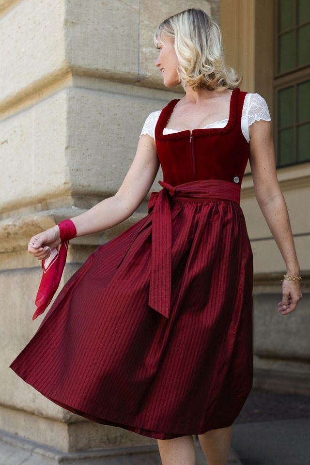 MarJo Dirndl Samt Dirndl 2tlg. - EMMERING - kirsche – Bild 4 von 5