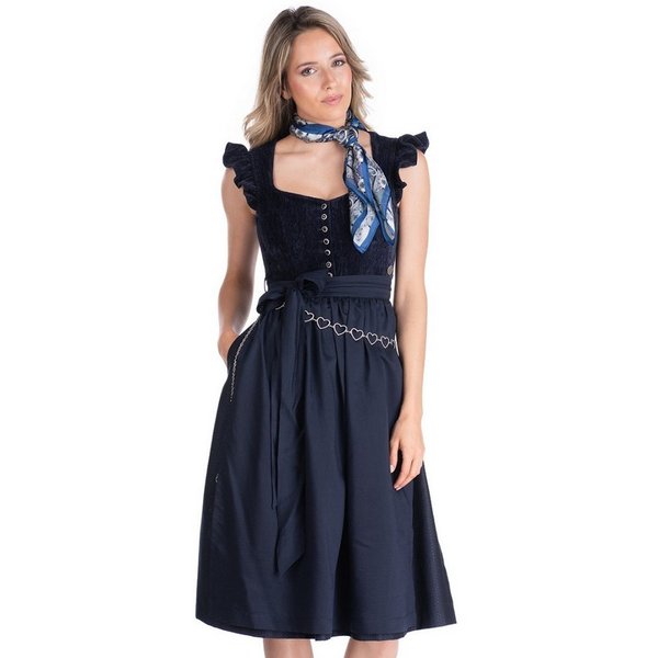 MarJo Dirndl Samt Dirndl 2tlg. - HOCHWINKEL - midnight