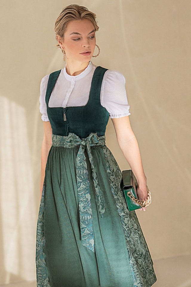 MarJo Dirndl Samt Dirndl 2tlg. - IRSEE - petrol/jade – Bild 4 von 5