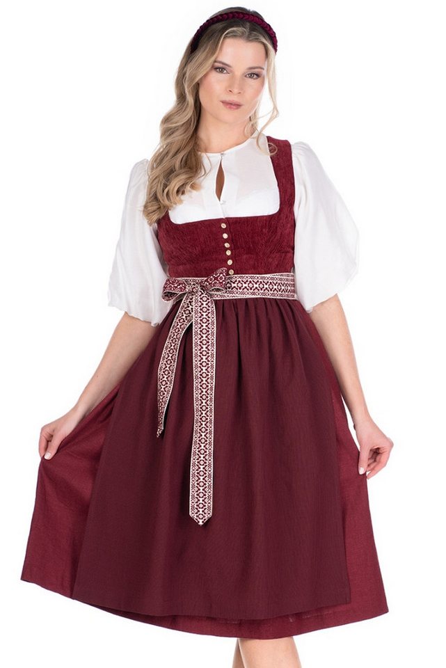 MarJo Dirndl Samt Dirndl 2tlg. - LEOPOLDSDORF - granatapfel – Bild 2 von 5