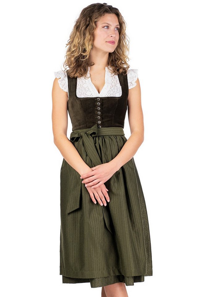 MarJo Dirndl Samt Dirndl 2tlg. - NUSSDORF - olive – Bild 2 von 5