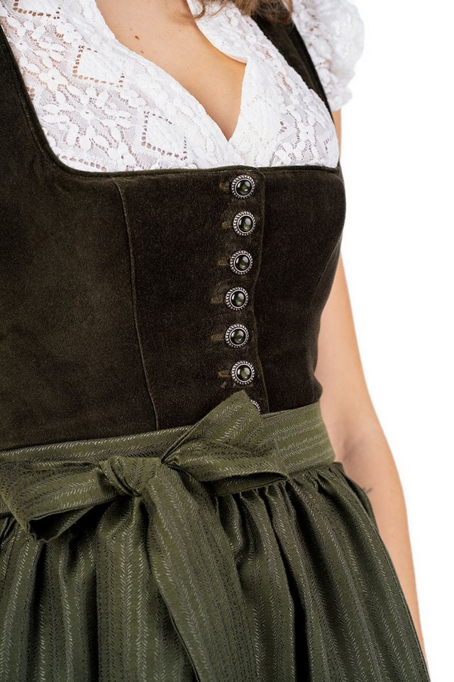 MarJo Dirndl Samt Dirndl 2tlg. - NUSSDORF - olive – Bild 3 von 5