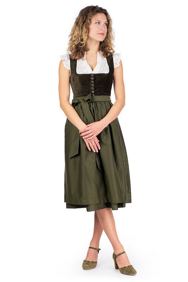 MarJo Dirndl Samt Dirndl 2tlg. - NUSSDORF - olive – Bild 5 von 5