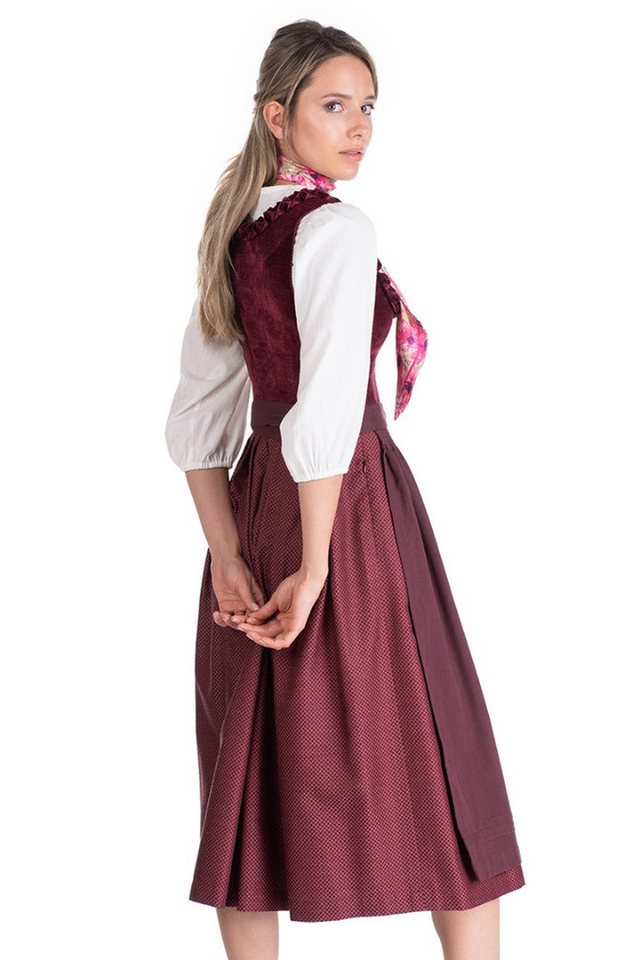 MarJo Dirndl Samt Dirndl 2tlg. - POLLING - wine – Bild 5 von 5