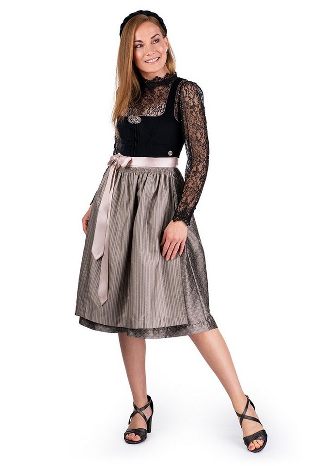 MarJo Dirndl Samt Dirndl 2tlg. - ÜBERSEE - schwarz/coffee – Bild 5 von 5