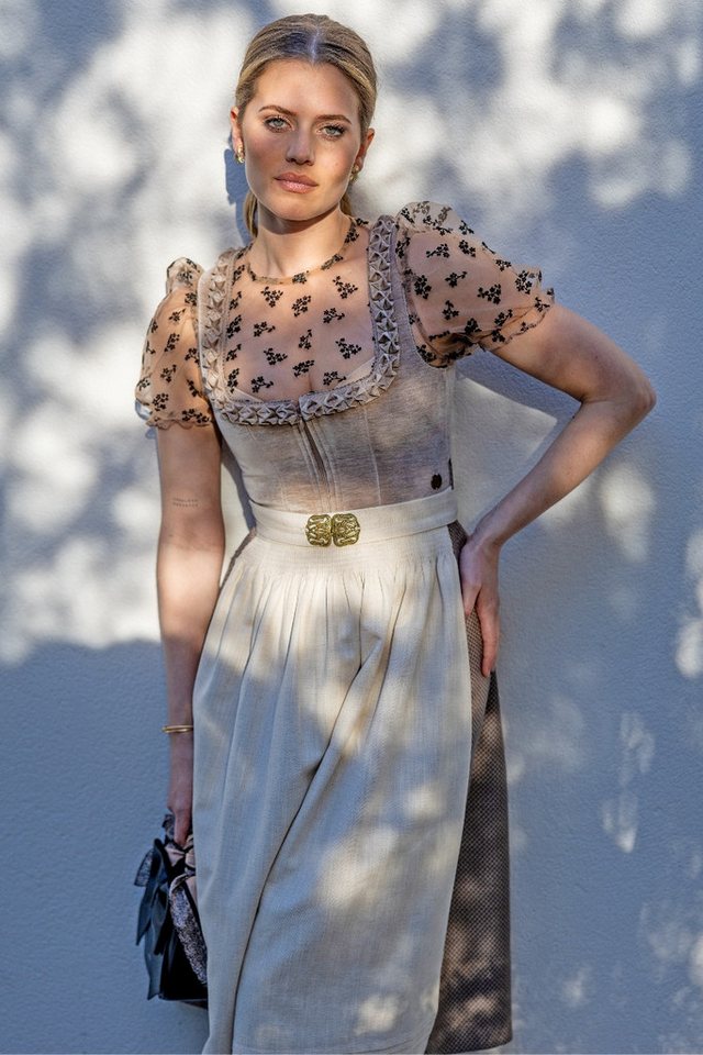 MarJo Dirndl Samt Dirndl 3tlg. - POLLING - sand/chiffon.sand – Bild 3 von 5