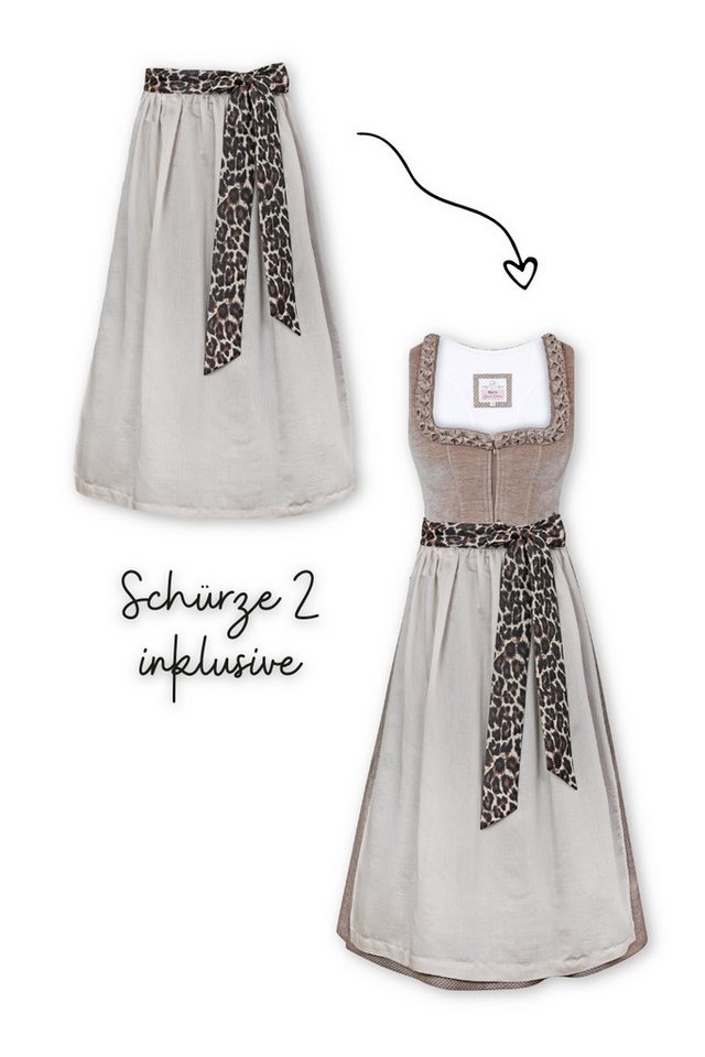MarJo Dirndl Samt Dirndl 3tlg. - POLLING - sand/chiffon.sand – Bild 5 von 5