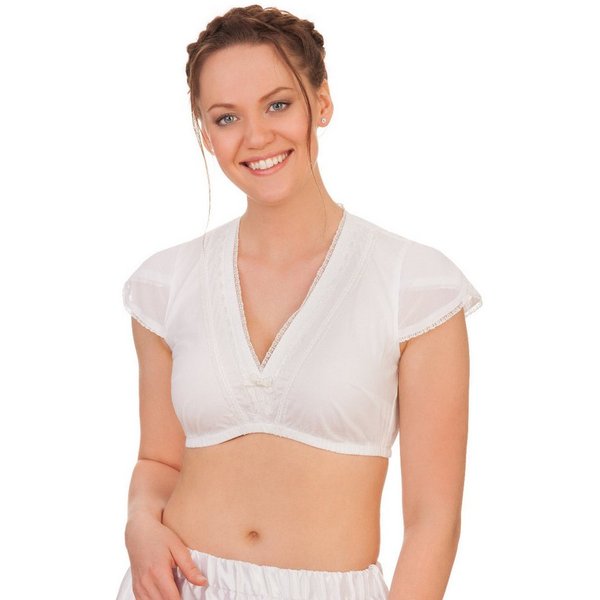 MarJo Dirndlbluse Dirndlbluse - FIONA-ALMUT - weiß