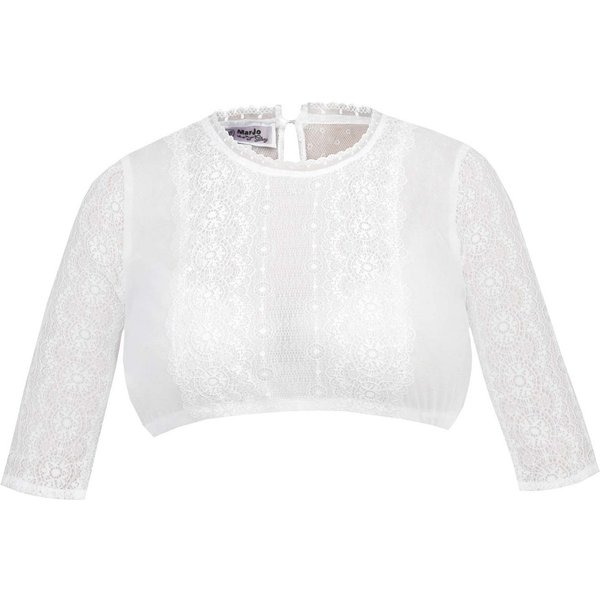 MarJo Dirndlbluse Dirndlbluse Gustina-Nova halbarm creme