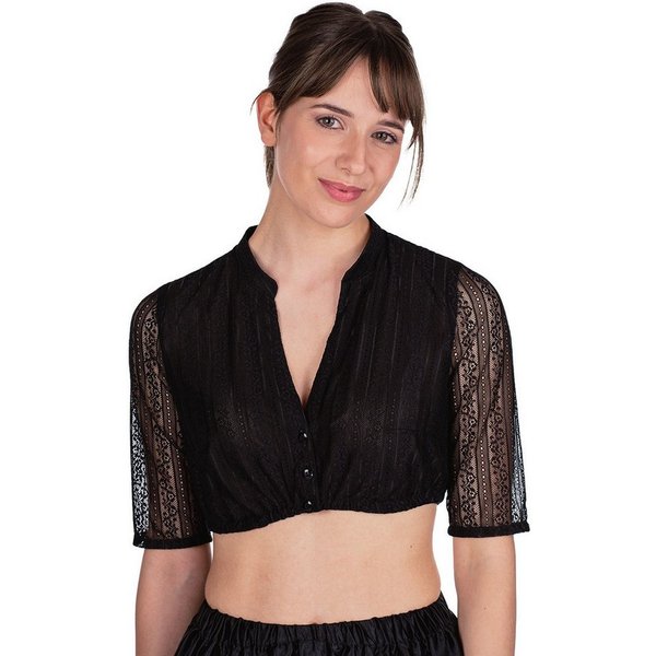 MarJo Dirndlbluse Dirndlbluse - ILSE-LINDA - schwarz, weiß