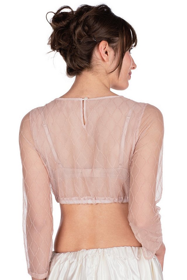 MarJo Dirndlbluse Dirndlbluse - INJA-DALIDA - altrosa, taubenblau – Bild 2 von 4