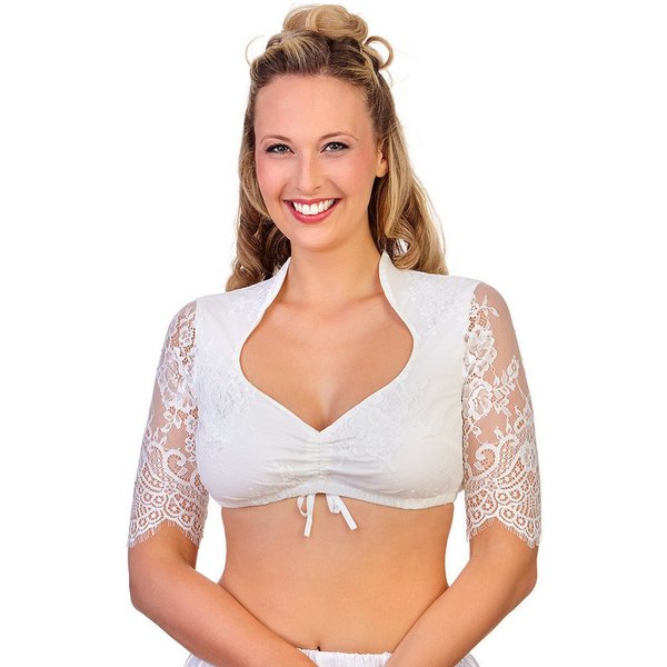 MarJo Dirndlbluse Dirndlbluse - LEONA-ELENA - offweiß, weiß