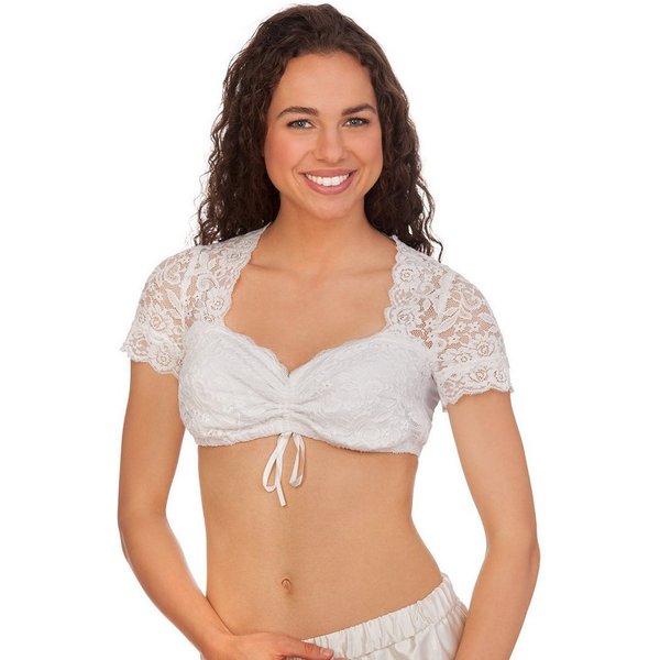 MarJo Dirndlbluse Dirndlbluse - NADINE-KOSIRA - offweiß
