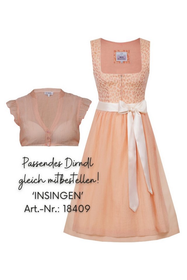 MarJo Dirndlbluse Dirndlbluse - WALDBRUNN - peach – Bild 4 von 5