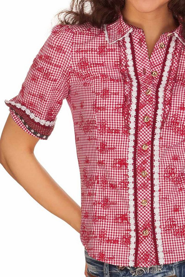 MarJo Trachtenbluse Trachtenbluse - BEATE-IRIS - rot – Bild 2 von 5