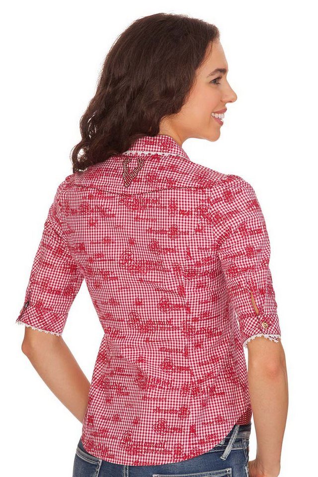 MarJo Trachtenbluse Trachtenbluse - BEATE-IRIS - rot – Bild 3 von 5