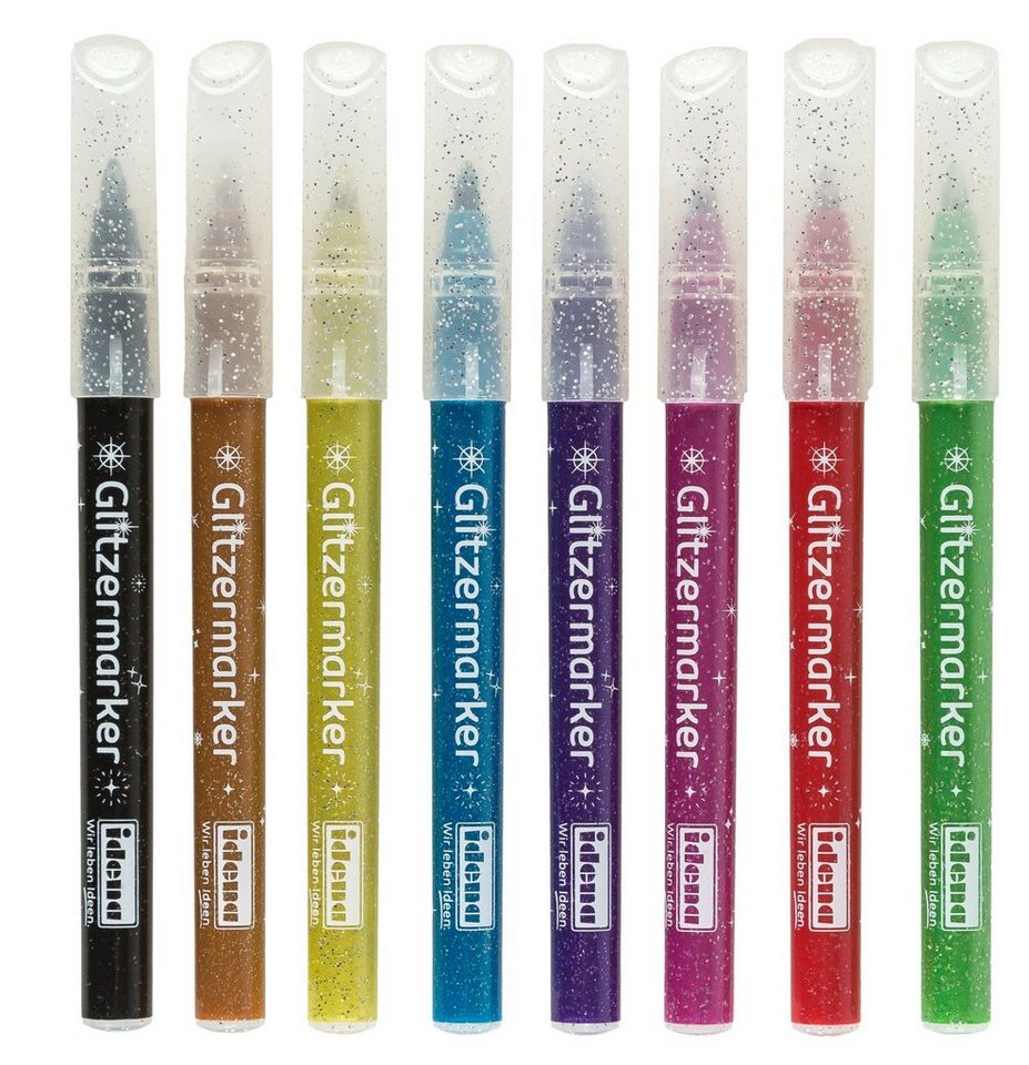 Idena Marker Idena 60053 - Glitzermarker, 8er Etui, in sortierten Farben – Bild 2 von 5
