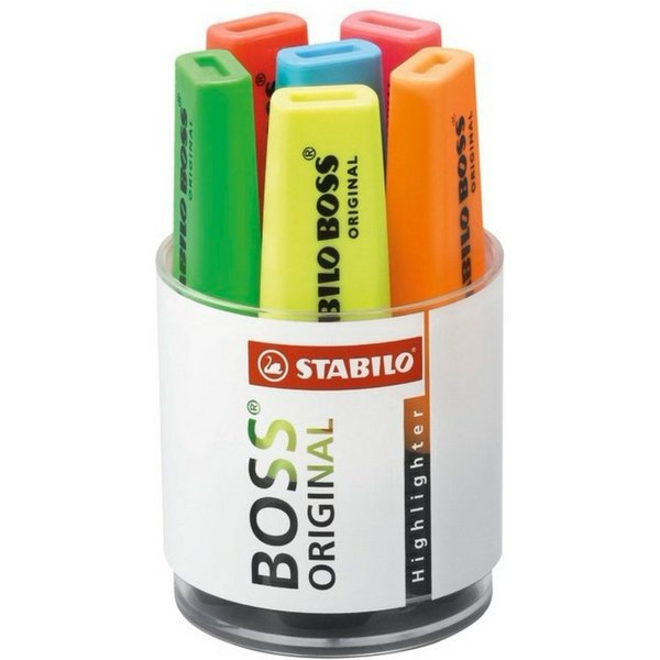 gelb/grün/orange/rot/pink/blau, 6er-Pack, Dose (7006)