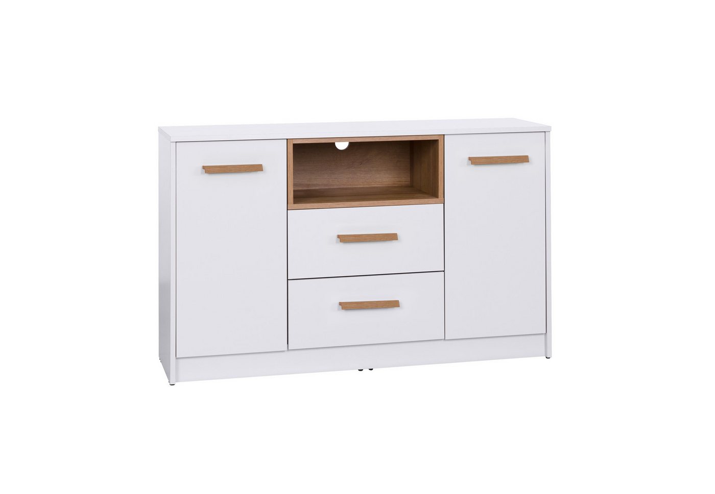 Marmex Möbel Kombikommode Grant G5 Kommode mit Schubladen und zwei Schranktüren Soft-Close, Schubladenkommode, TV-Schrank, Kabeldurchführung – Bild 5 von 5